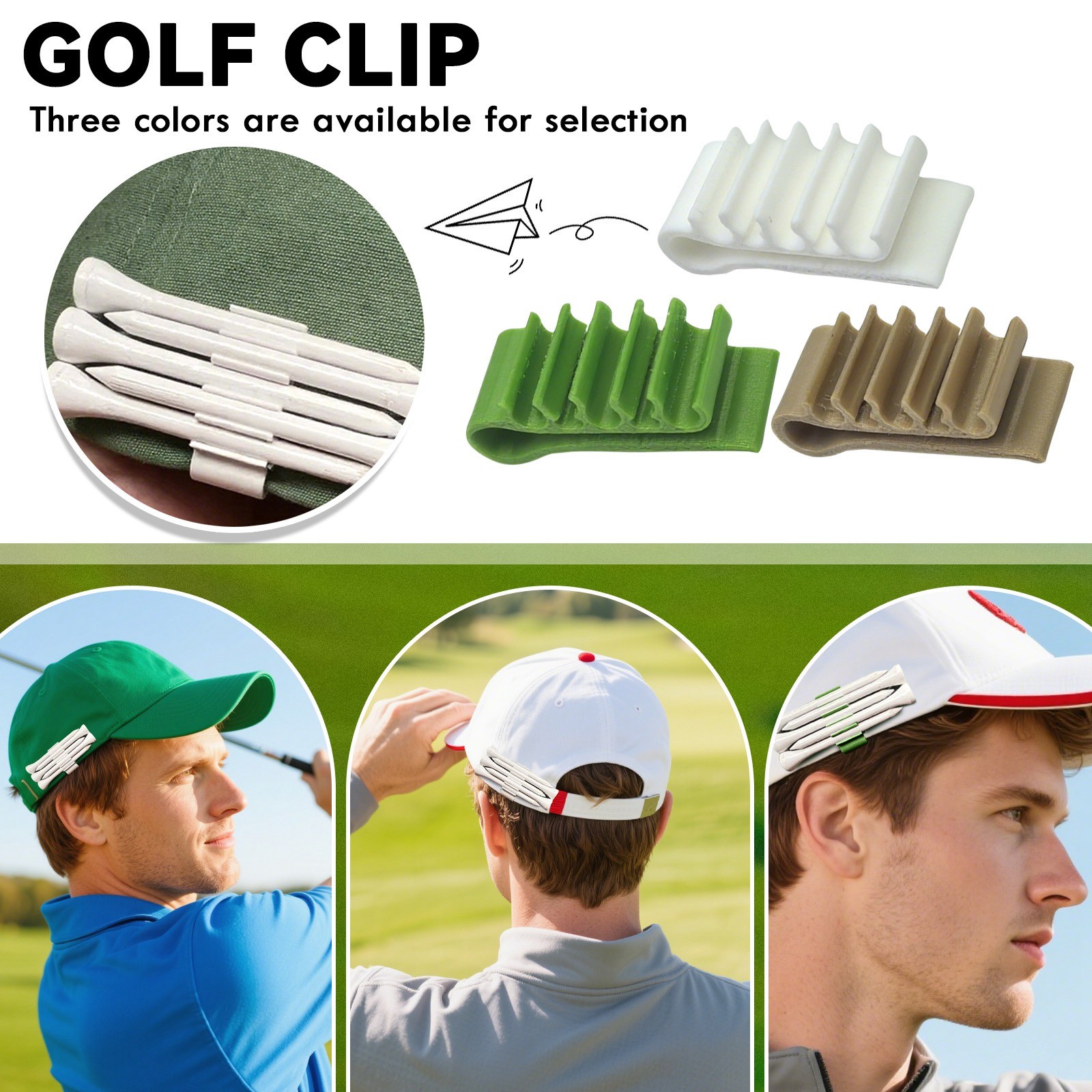 Golf Equipment Holder - Clipe de chapéu suporte de assento